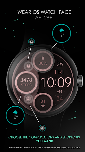 Digital Pink watch face Screenshot 0