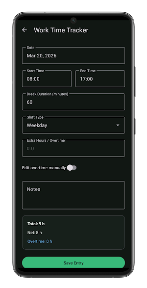 Work Time Tracker Screenshot 1
