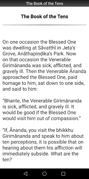 The Book of the Tens Sutta Screenshot 1