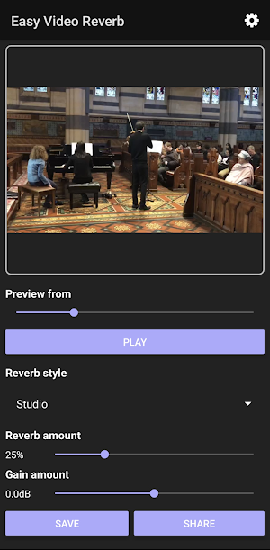 Easy Video Reverb Screenshot 0
