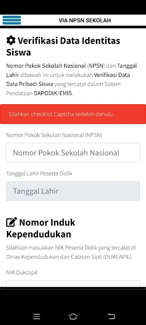Cek Dapodik Siswa Screenshot 2