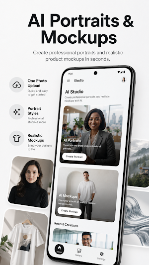AI Portrait & Mockup Studio Screenshot 0