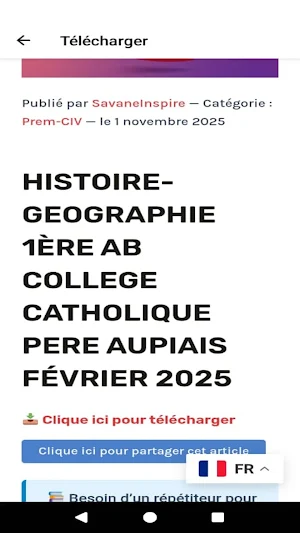 Epreuves Premiere CI Screenshot 3