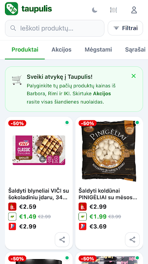 Taupulis – kainų palyginimas Screenshot 0