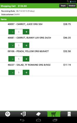 FreshPack Produce Checkout Screenshot 3