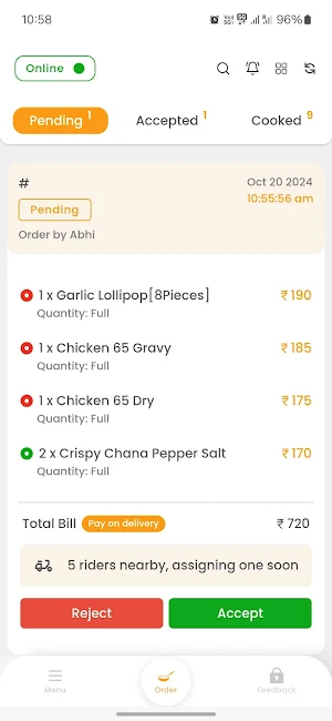 Yumado Restaurant Partner Screenshot 1