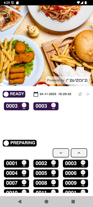 Ravzora Order Display App Screenshot 1