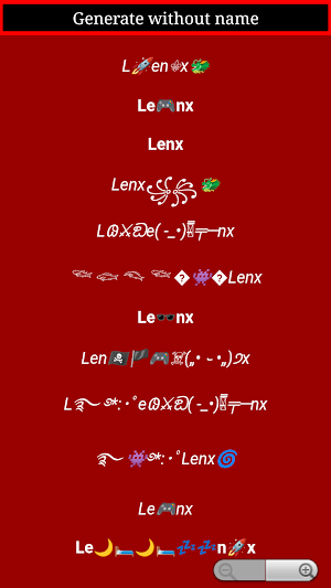 Gamer NickName Generator Screenshot 2