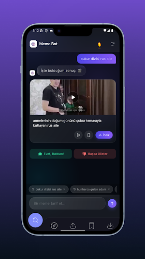 Komik Video Bulucu: Meme Bot Screenshot 0