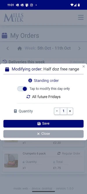 Mills Milk Screenshot 1