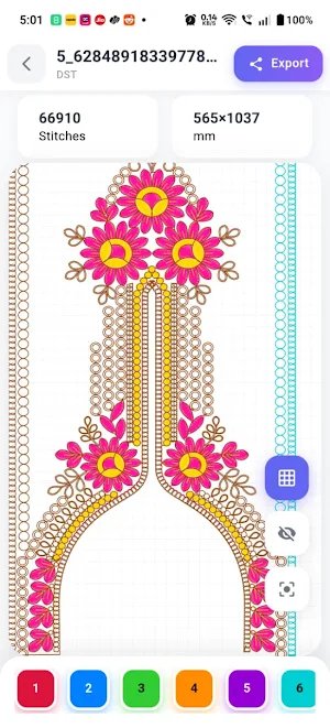 DST Embroidery Design Viewer Screenshot 2