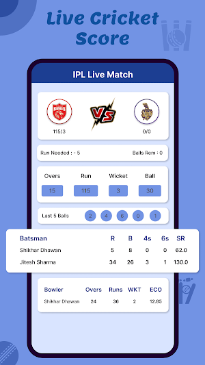 Live Cricket Score Screenshot 1