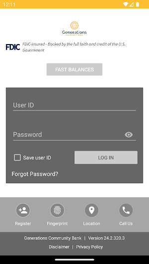 GenerationsCommunityBankMobile Screenshot 1