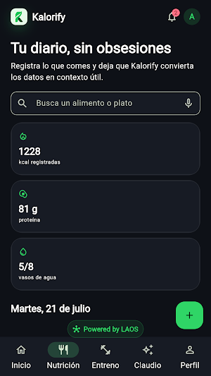 Kalorify Fitness y Entreno IA Screenshot 1