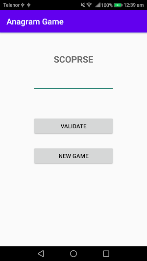 Anagram Game Screenshot 2