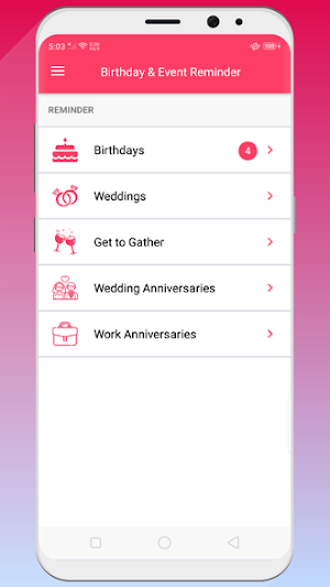 Birthday Reminder - Anniversary , Event Reminder Screenshot 0
