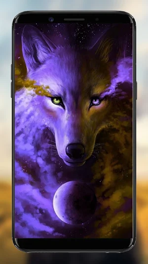 Galaxy Wild Wolf Wallpapers Screenshot 2