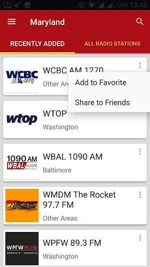 Maryland Radio Stations - USA Screenshot 1