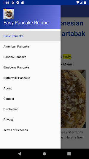 Easy Pancake Recipe Screenshot 2