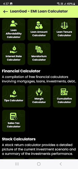 “Loancash EMI Loan Calculator” Screenshot 2