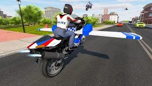 Flying Motorbike Police Games Screenshot 3