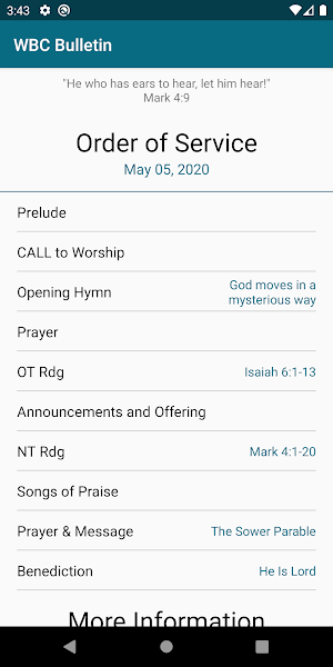 WBC Bulletin Screenshot 0
