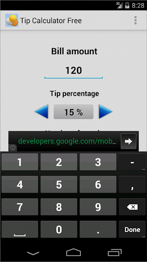 Tip Calculator Free Screenshot 1