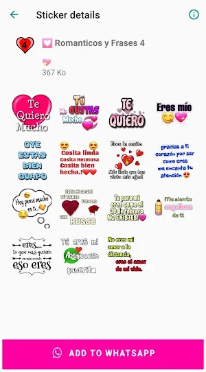 Stickers Romanticos WASticker Screenshot 3