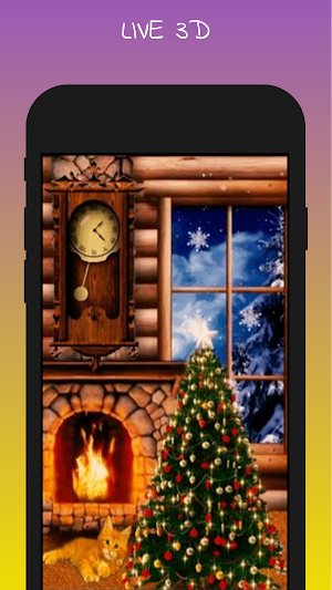 Christmas Fireplace Live Wall Screenshot 2