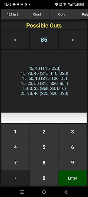 121 in 9 darts Screenshot 3