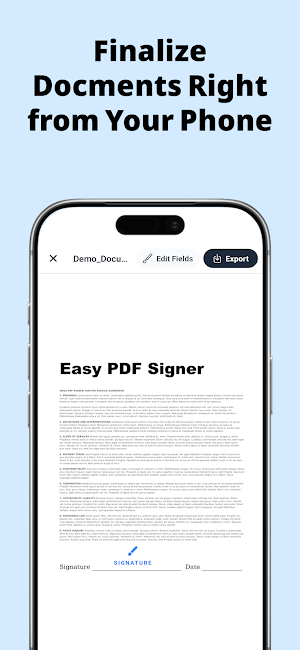 Easy PDF Signer: Fill & Sign Screenshot 1
