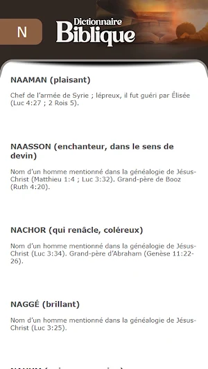Dictionnaire Biblique Screenshot 1