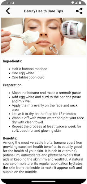 Beauty Health Tips Screenshot 3