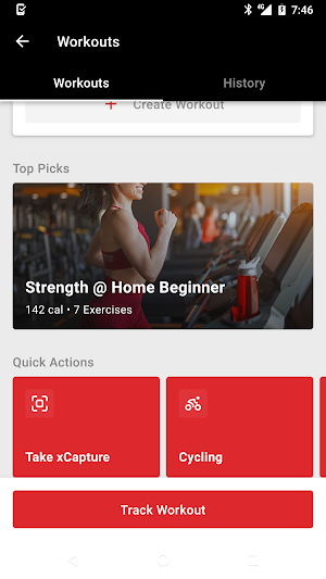 Matrix Workout Tracking Screenshot 0