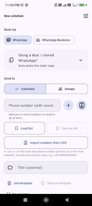 MesGora: Message Scheduler Screenshot 3