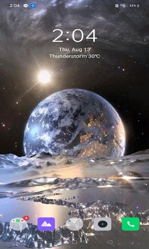 Silver Galaxy Live Wallpaper Screenshot 1