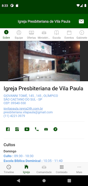 Igreja Presbiteriana de Vila Paula Screenshot 2