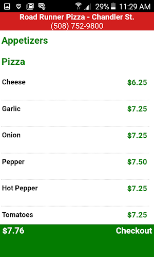 Road Runner Pizza Screenshot 3