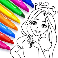 Kids Coloring Games: Princess
