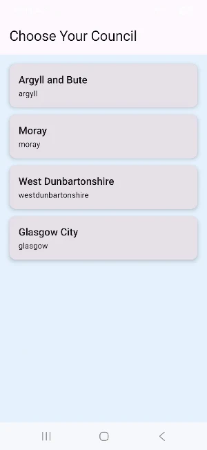 The Wee Bin App Scotland Screenshot 0