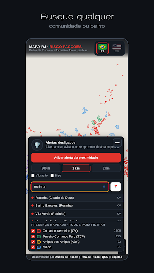 Mapa RJ · Risco Facções Screenshot 0