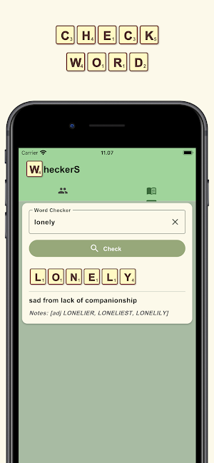 WheckerS: Word Checker & Score Screenshot 0