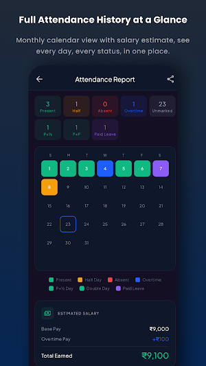 HajriBook - Labour Attendance Screenshot 3
