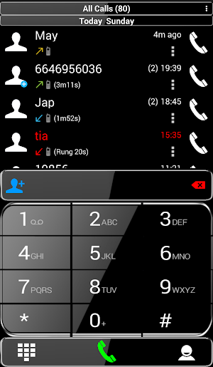Theme RocketDial Black Glass Screenshot 0