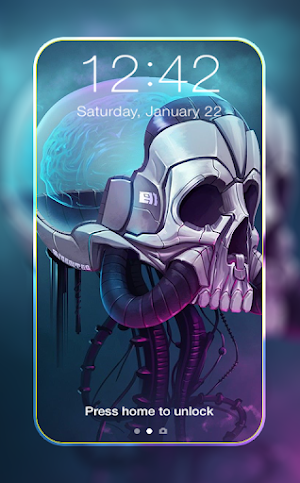 Cyborg Skull Wallpaper Screenshot 3