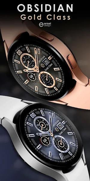 OBSIDIAN Gold Class watch face Screenshot 3