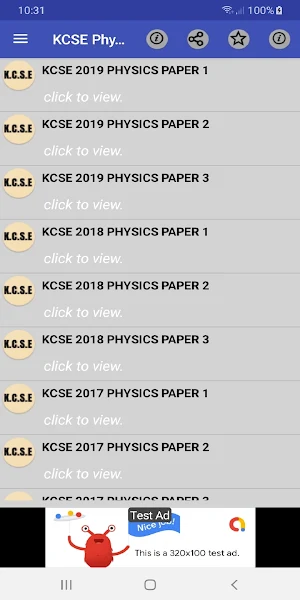 Kcse physics: past papers Screenshot 0