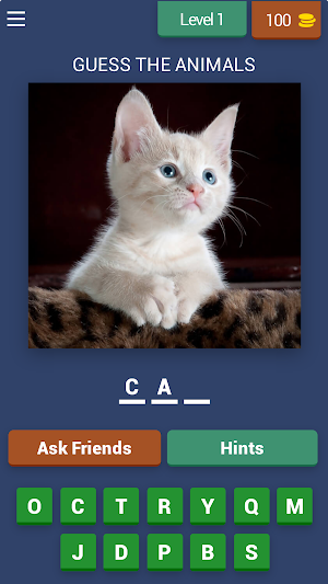 Smart Quiz: Guess Animals Name Screenshot 0