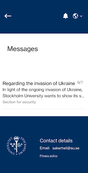 Stockholm University Security Screenshot 1