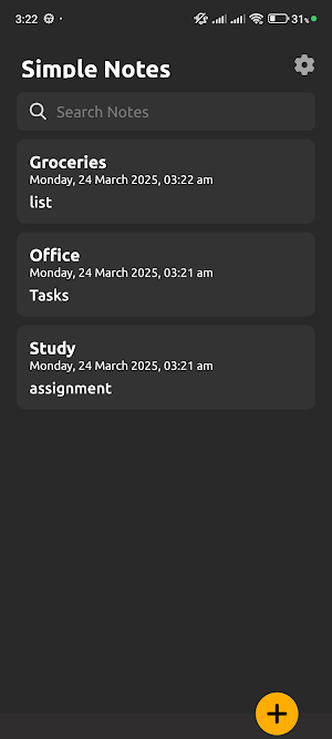 SIMPLE NOTES Screenshot 0